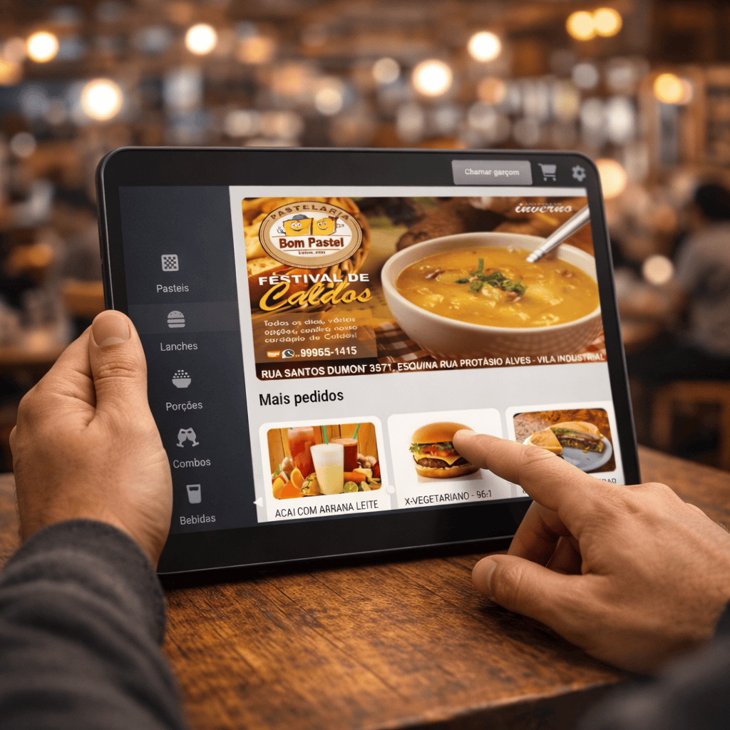 Tablet de autoatendimento